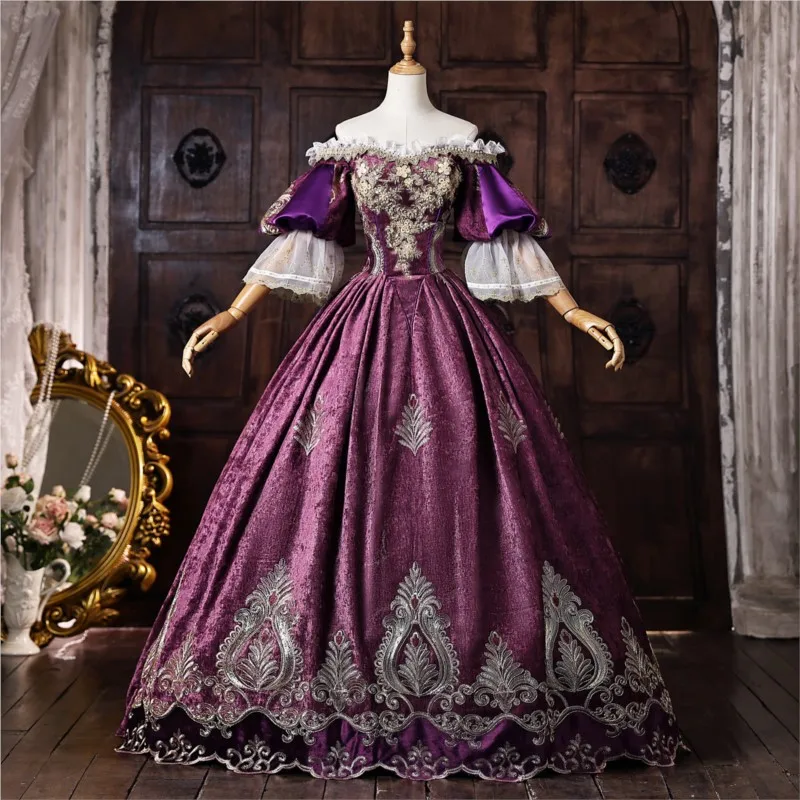 

Purple velvet can dance take photos go to photo studios parties and perform dresses