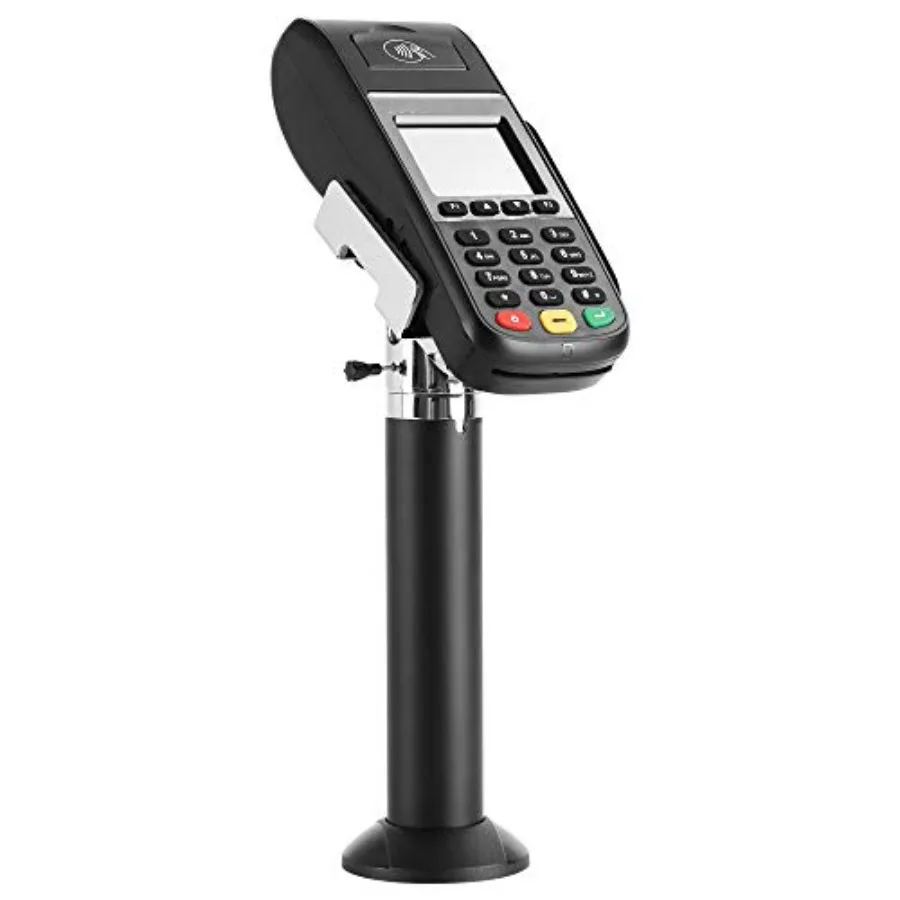 

Универсальная подставка для POS-терминалов и считывателей карт VeriFone, Ingenico, First Data с регулируемой шириной крепления и функцией наклона и поворота