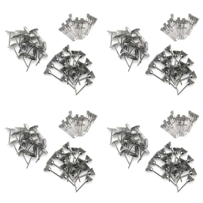 

Стальная вращающаяся щетка для мини-дрели с хвостовиком 3 мм, 240 шт., для полировки металла и удаления ржавчины - AT64