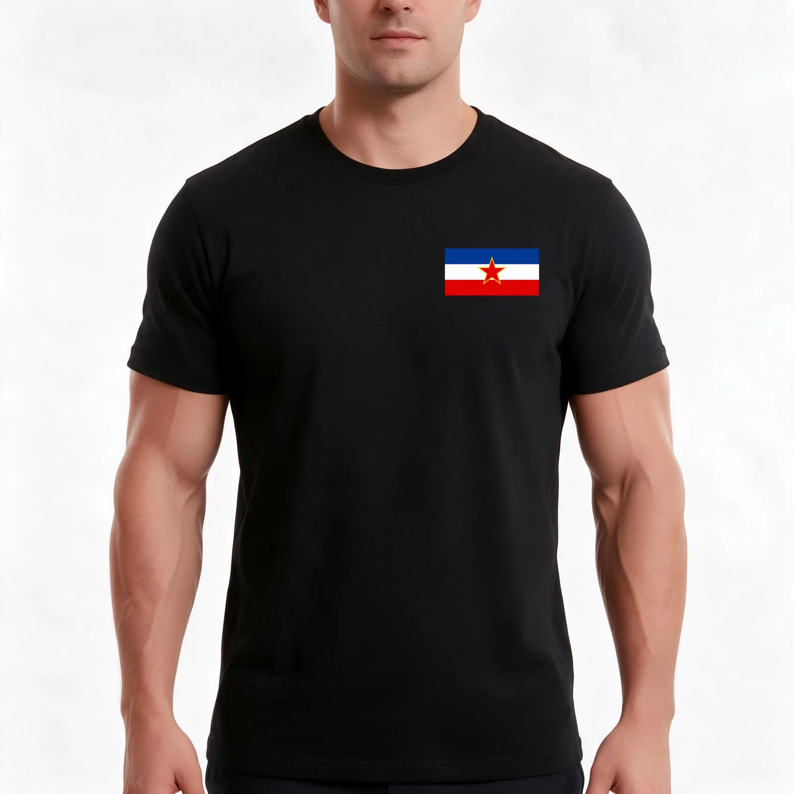 EX Yugoslavia T-Shirt, Summer Casual Cotton Tee, Oversized Streetwear Tops, Vintage Graphic Print, Loose Fit Short Sleeve