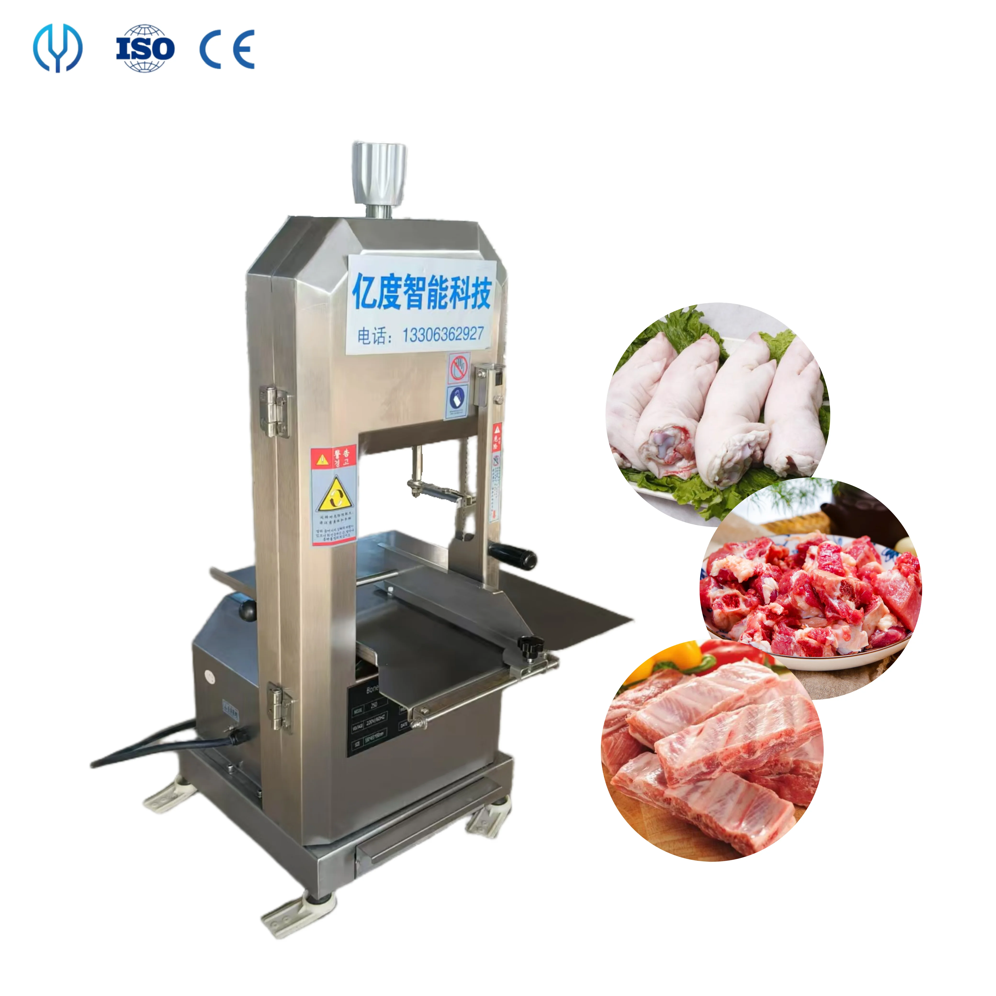 

Commercial Stainless Steel Frozen Meat Cutter with Bone Meat Cutting Machine Bone Saw Pork Steak Cutter for Slaughterhouses