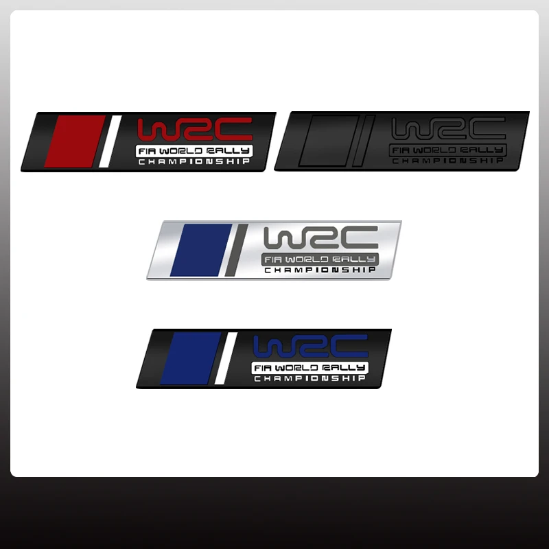 WRC World Rally Championship Car Grille Badge Sticker For POLO TDI Golf Beetle Logo Metal Trunk Emblem Decoration Accessories