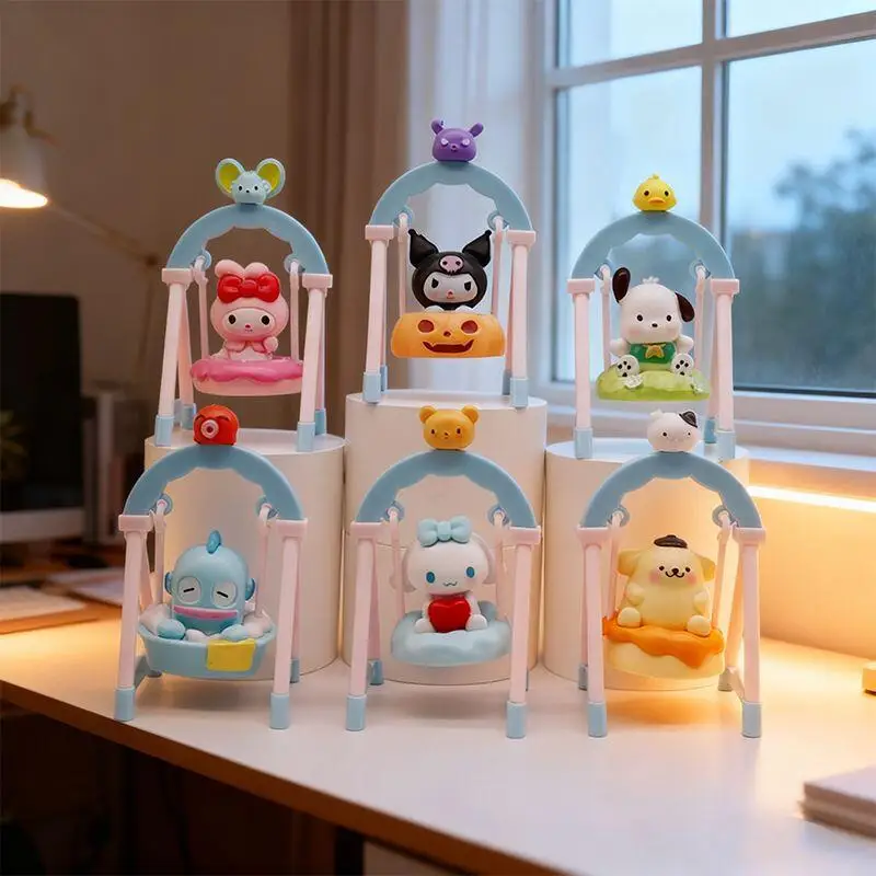 Sanrio Cartoon Cinnamoroll Melody Cradle Swing Design Static Character Model Bedroom Bedside Table Decoration Girl Holiday Gift - view 4
