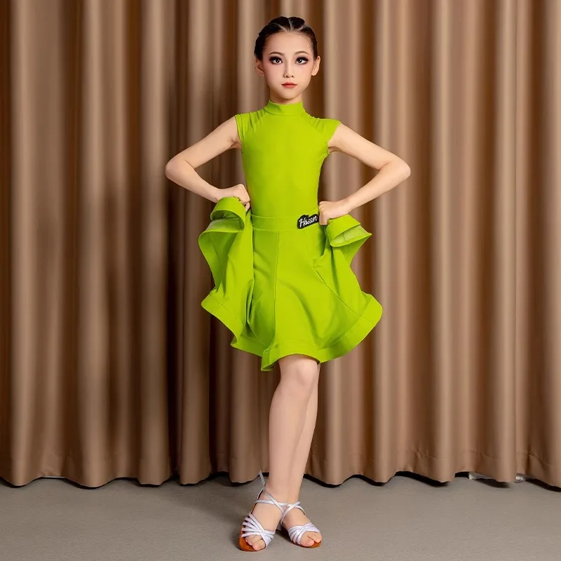 Girls professional Latin dance tights professional performance short-sleeved tango salsa dance costume rumba samba costume