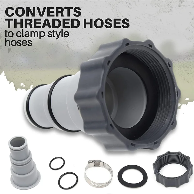 

2525+ Сменный комплект адаптеров для сливной пробки шланга, сливной адаптер для бассейна, переходник для шланга от 1,5 до 1,25 дюйма для