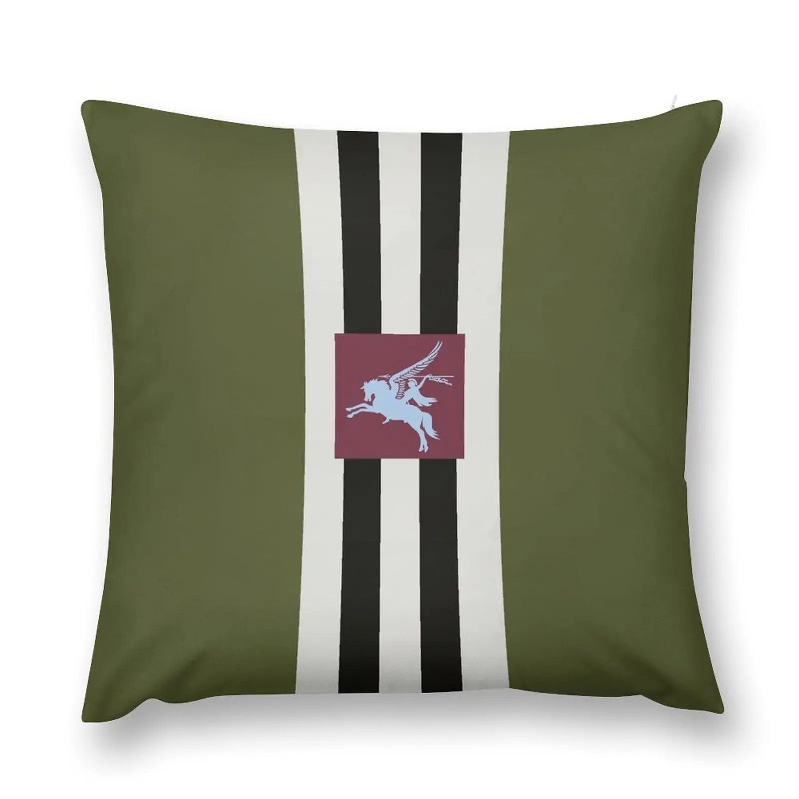 British Airborne 'Pegasus' Insignia with D-Day Stripes Throw Pillow pillowcases for sofa cushions Sofa Cushion pillow