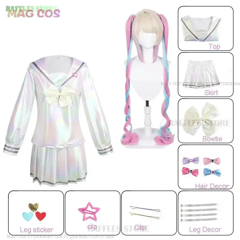 qq 123NEEDY GIRL OVERDOSE KAngel コスプレ衣装ロリータ靴コートスカート制服かつらハロウィンビキニ COS レーザースカートリボン Wi