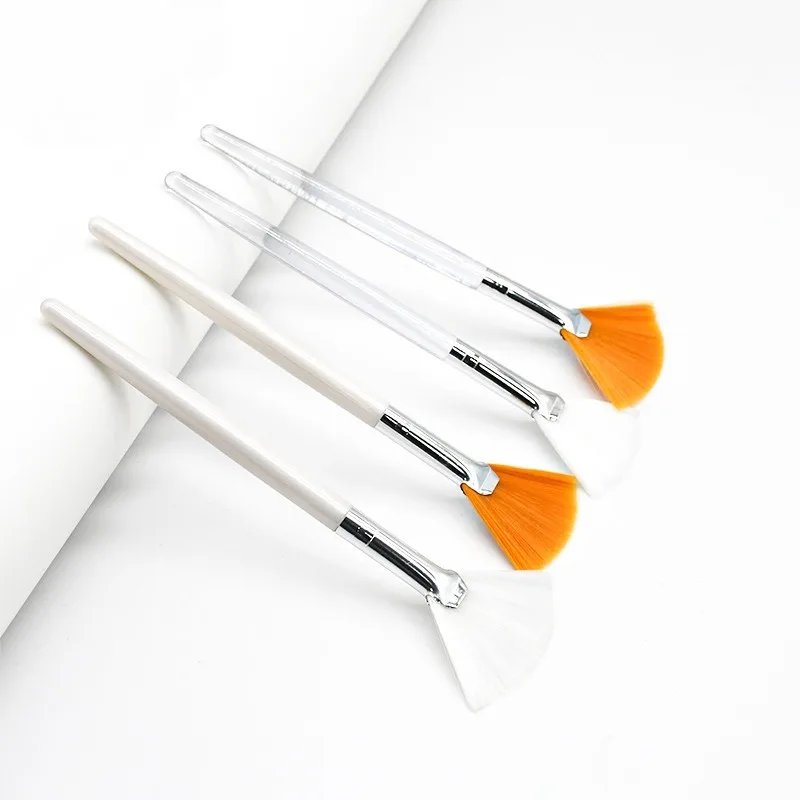 10 Uds. Cepillo ácido abanico, cepillos faciales prácticos, cepillos suaves y portátiles para máscara, cepillo suave para el cuidado de la piel, herramienta de cepillo para salón de belleza