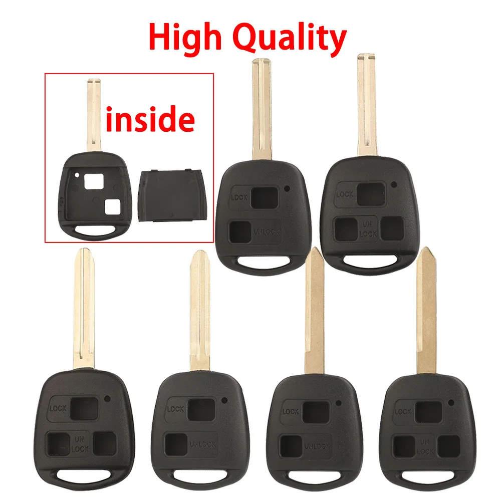 jingyuqin 2/3BNT High Quality Remote Key Case Shell For Toyota Corolla Land Cruiser YARIS CAMRY Lexus RX300 ES300 LS400 GX460