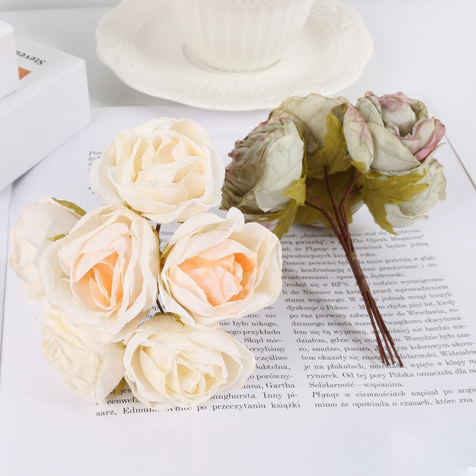 

Diy Simulated Rose Valentine's Day Wedding Party Festival Banquet Decor Flower DIY Garland Flower Crown Wreath Floral Materials