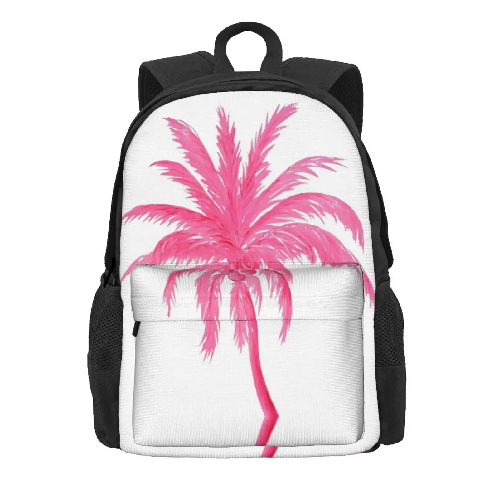 Coconut Palm Tree In Pretty Pink Hot Sale Schoolbag Backpack Fashion Bags Pink Tree Coconut Palm Trees Girlie Girly Coconut