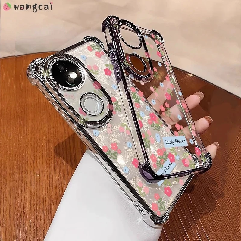 ل ممن لهم رينو 14 13F 13 12 12F 11 11F 10 9 برو 8T 8Z 8 لايت برو زائد 5G 4G جراب هاتف لطيف تصفيح زهرة واضح لينة غطاء