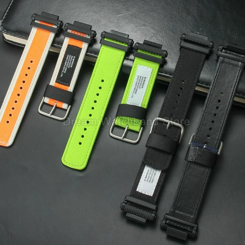Tear‑proof Interwoven Thread Quick‑dry Moisture Release Watchband for Casio GA‑900 GA‑900TS Durable Canvas Nylon Watch Bracelet