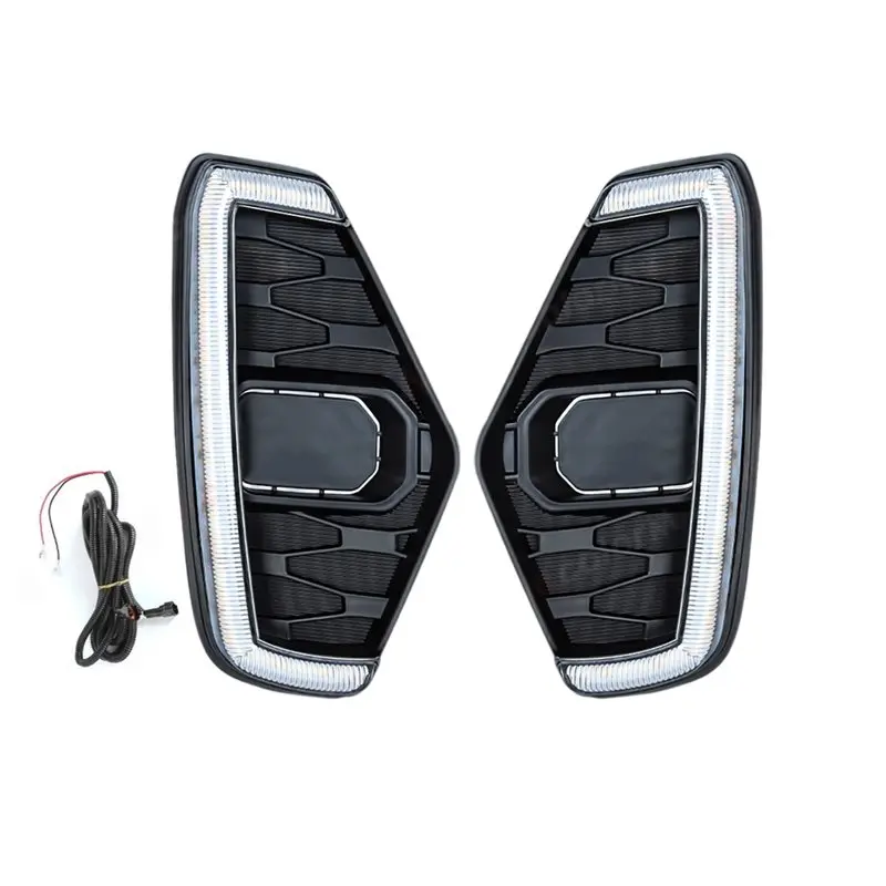 

White Yellow LED Daytime Running Lights With Turn Signal Indicator For 2020-2021 Nissan Navara