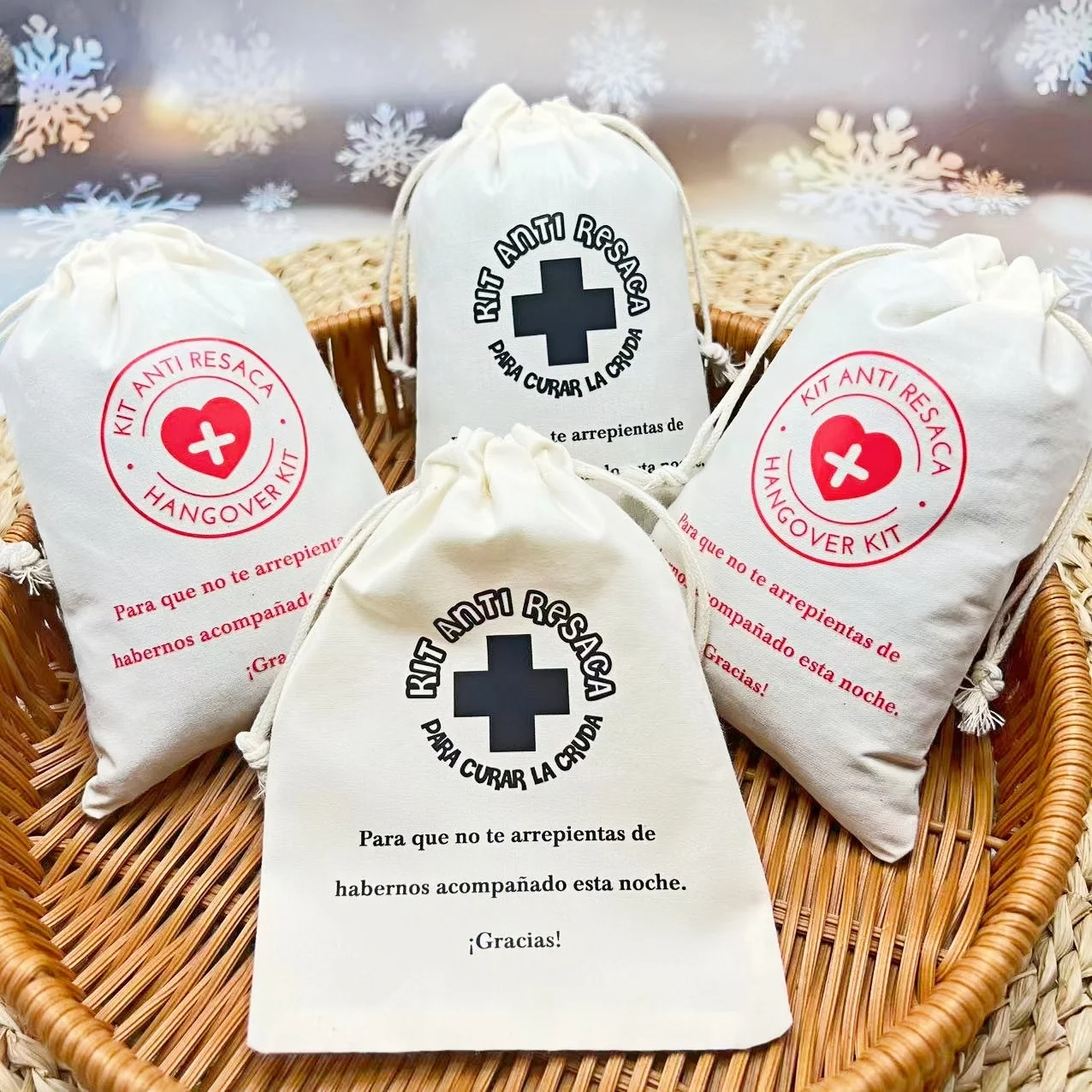 10 قطعة المخلفات الإسبانية الإسعافات الأولية مكافحة ريساكا مكافحة كرودا حفلة الرباط حقيبة حزم Hangover عدة الانتعاش عدة دش الزفاف #5