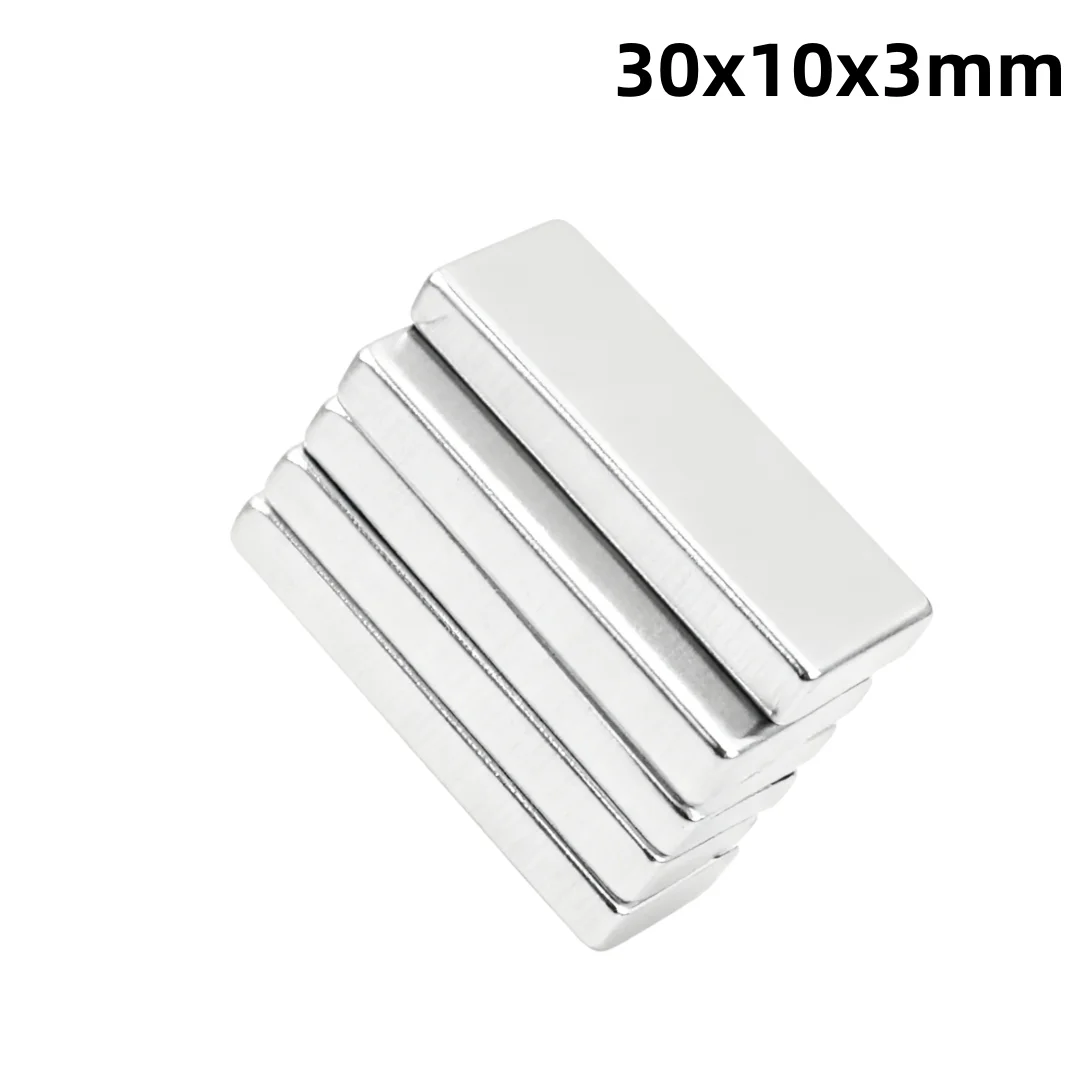30x10x3mm Powerful Magnets Strong Block Magnets For Fridge, DIY, Building, Scientific, Craft, Education 30*10*3 30x10x3