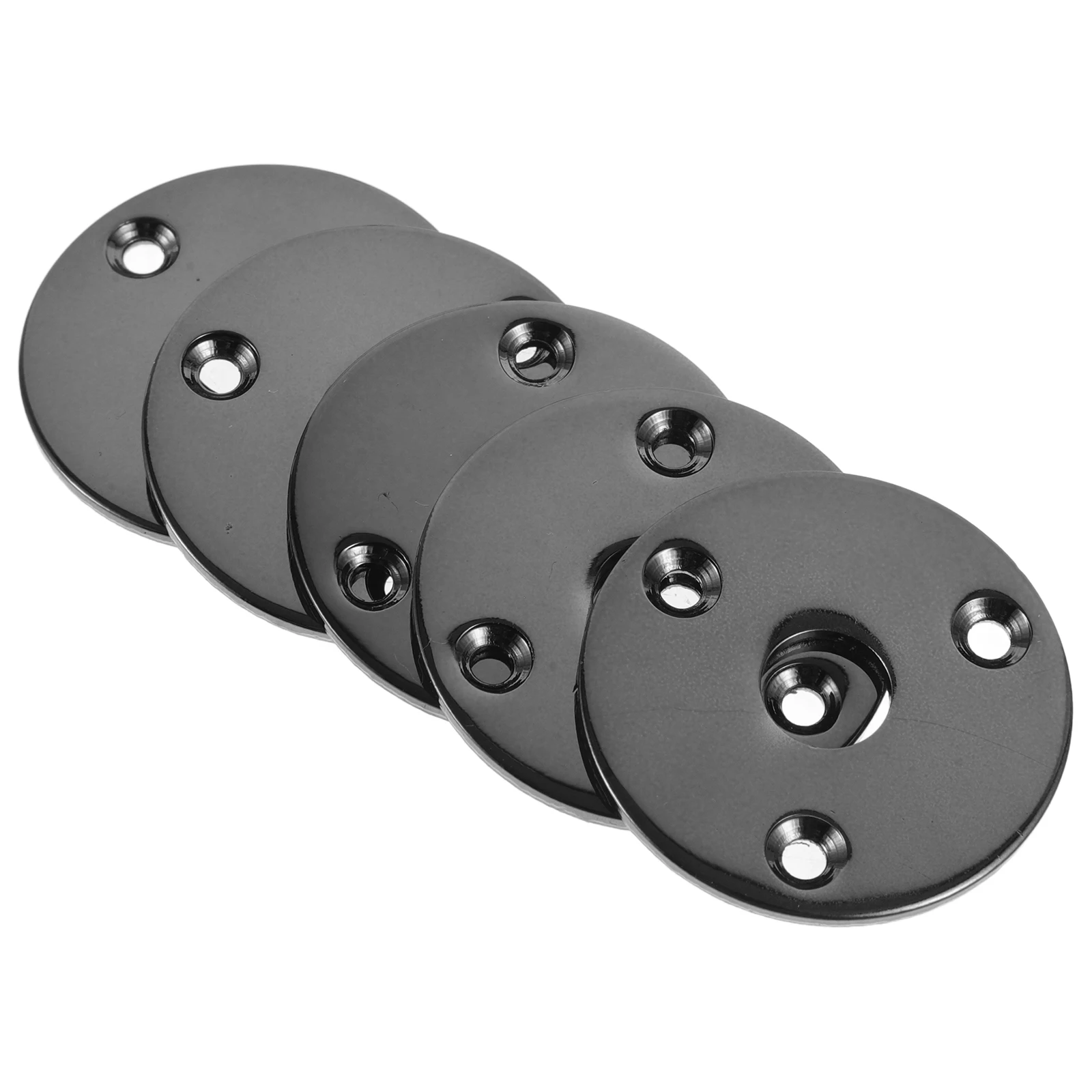 

5 Pcs Guitar Interface Film Electric Input Jack Plate Output Socket Parts Stereo Metal Plates Accessories