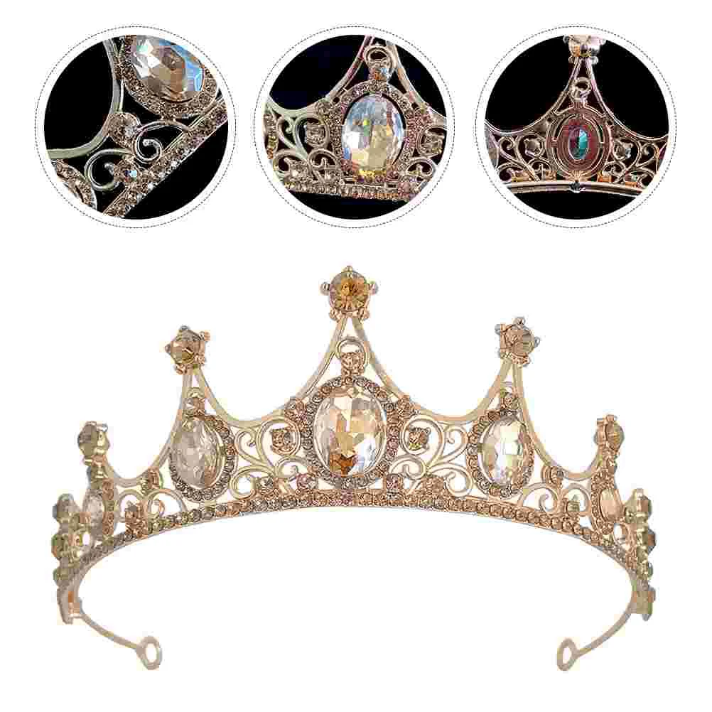 

Crown Headband for Girl Headpiece Bridal Decorative Rhinestone Hair Accessories Women Wedding