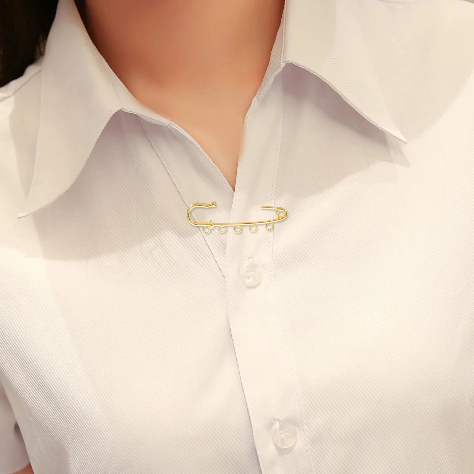 10 pezzi spilla di sicurezza con fori in lega fai da te perni metallici per abbigliamento fissaggio coperta spilla chiusura ago piccolo tessuto resistente