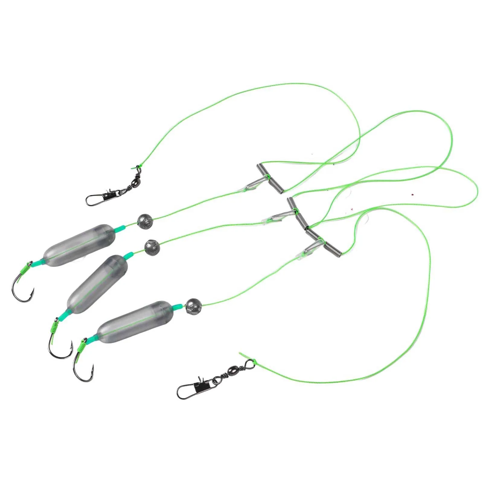 1/2/5PCS Fishing Hair Rig Hooks For Catfish Fishing Rig 3-Hook Hooks For Freshwater Saltwater Reverse Bottom Fishing Rig Hooks