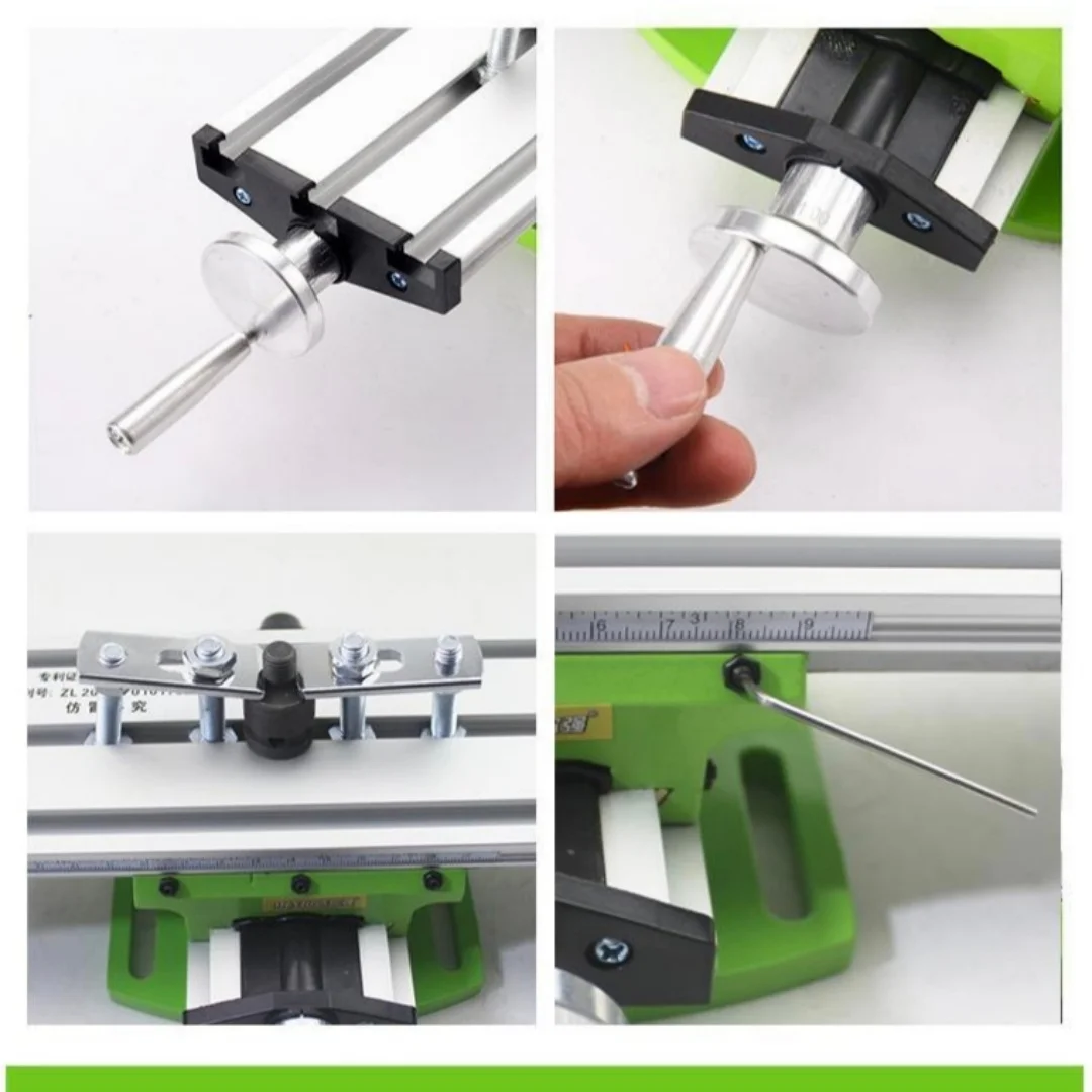 

Universal Drill Press Work Table, Aluminum Alloy Multi-Function Base With Precision Slide Clamp, For Milling & Drilling Machines