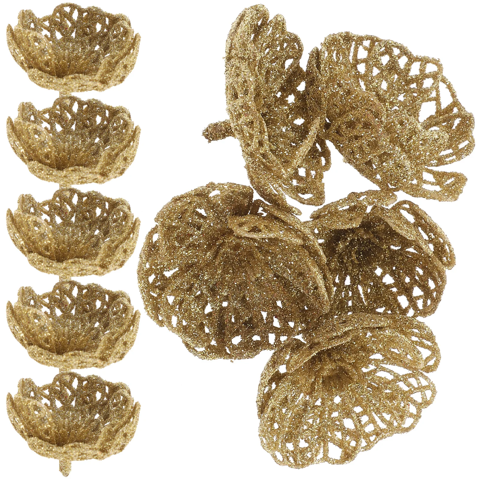 

10 Pcs Christmas Wicker Flower Simulated Flowers Ornaments The Faux Artificial for Decoration Arrangement Realistic Fake