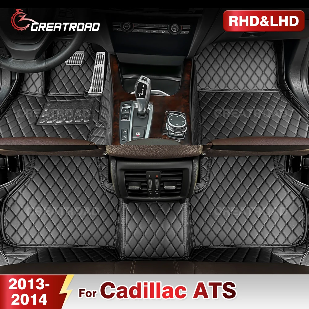 

Car floor mats For Cadillac ATS 2013 2014 Custom Auto Foot Pads Automobile Carpet Cover Interior Accessories