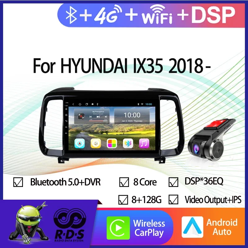 Android 11 Car GPS Navigation For HYUNDAI IX35 2018- Car Radio Stereo With Bluetooth WiFi Mirror Link Support Backup Camera