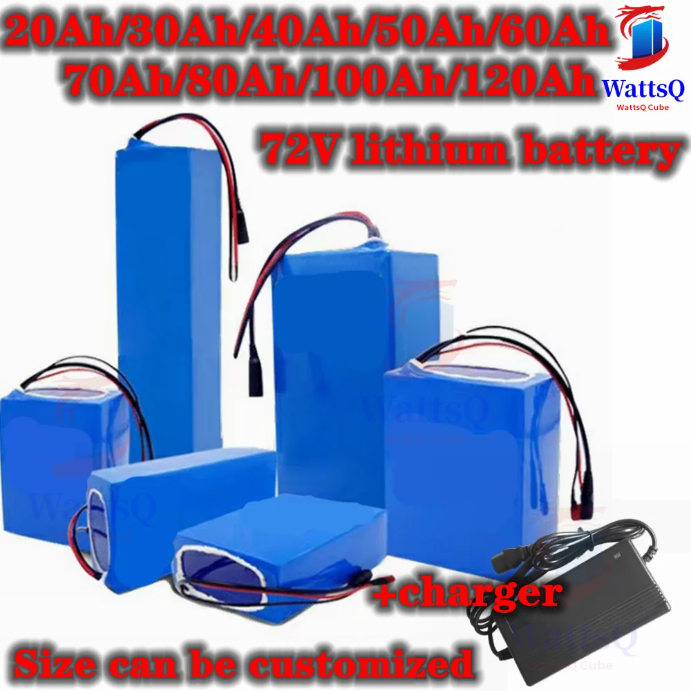 

60Ah 72v 50Ah lithium ion 80Ah 72V 40Ah 100Ah li ion BMS for 5000W scooter ebike Motorcycle Forklift Crane truck +charger