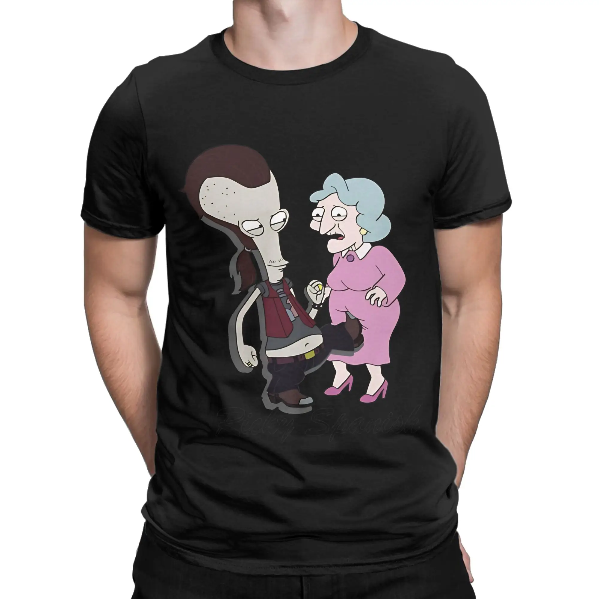 Chaotic Funny Creature Classic American Dadd Novelty 100% Cotton T-Shirt Tees Tops For Men
