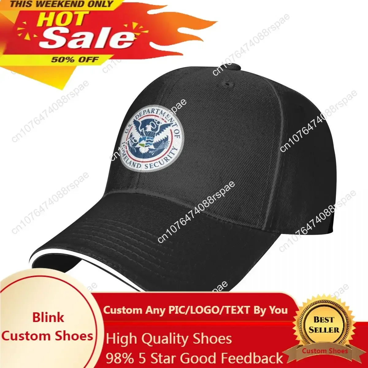 U.S. DEPARTMENT OF HOMELAND SECURITY SEAL US UNITED STATES DHS Cap Baseball Cap Anime Hat Male Winter Women's