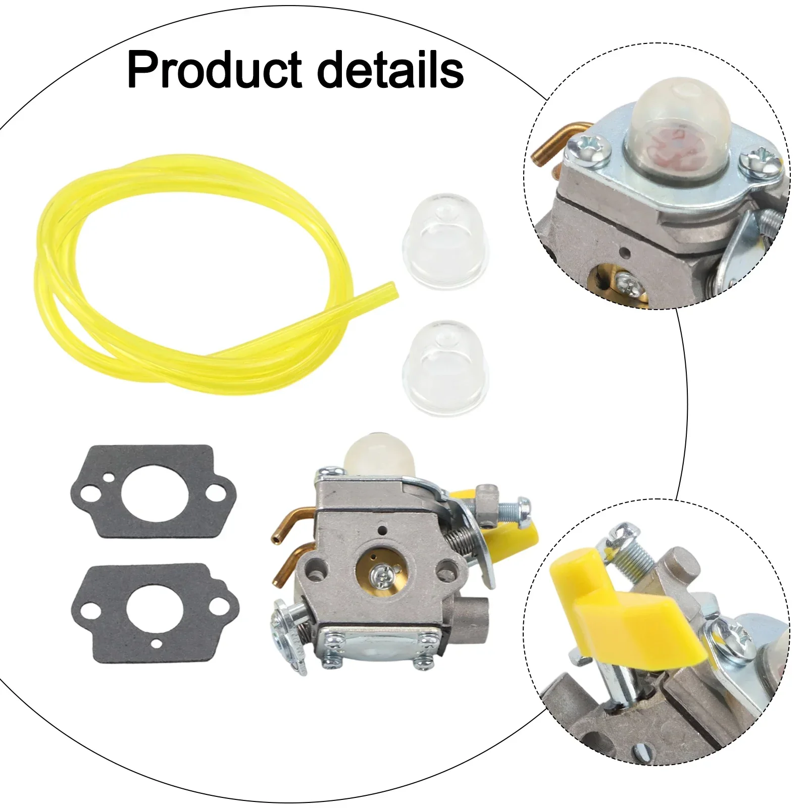 For Engine Maintenance Silver Carburetor Kit 26cc Carburetor Boosts Engine Power Compatible Parts Easy Installation