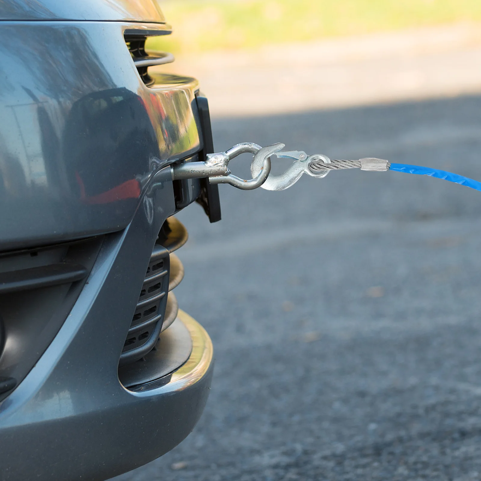 

1 pc Heavy Duty Pvc Steel Wire Towing For Truck Rv Car Pulling Durable Winch Rope Trailer Pulling Rope Cargo Recovery