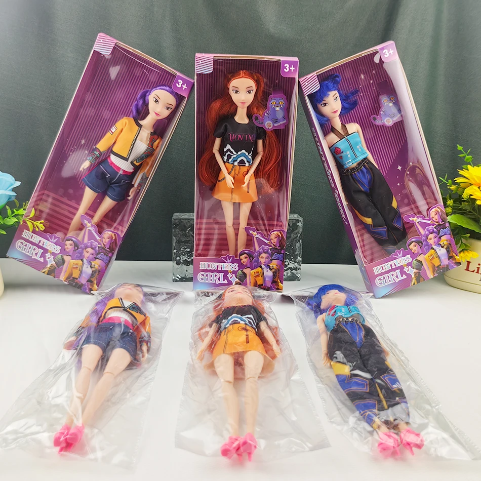 30 cm poupée jouets Kpop démon chasseurs figurine jouet Rumi Mira Zoey belle princesse bébé fille poupées en plastique bricolage jouet pour les filles