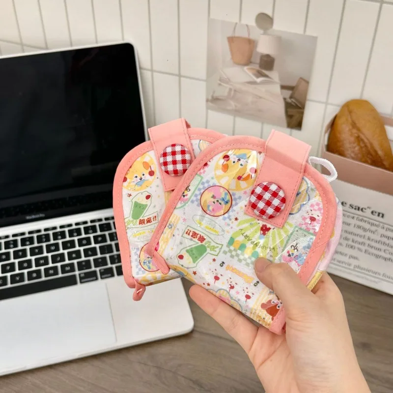 1-delige zomer cartoon Kpop fotokaart portemonnee retro Japanse kawaii dopamine mini portemonnee portemonnee outdoor student muntzak