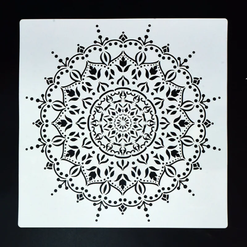 30*30cm Mandala Stencils DIY Layering Wall Stone Color Painting Scrapbook Coloring Embossing Album Decorative Template Reusable