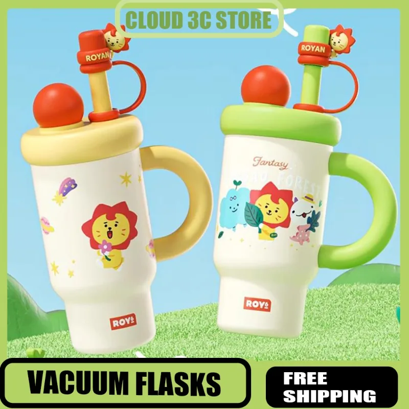 

HAERS 730ml Large Capacity Thermos Bottle 316L Stainless Steel Vacuum Flasks Portable Outdoor Camping Water Bottle with Straw