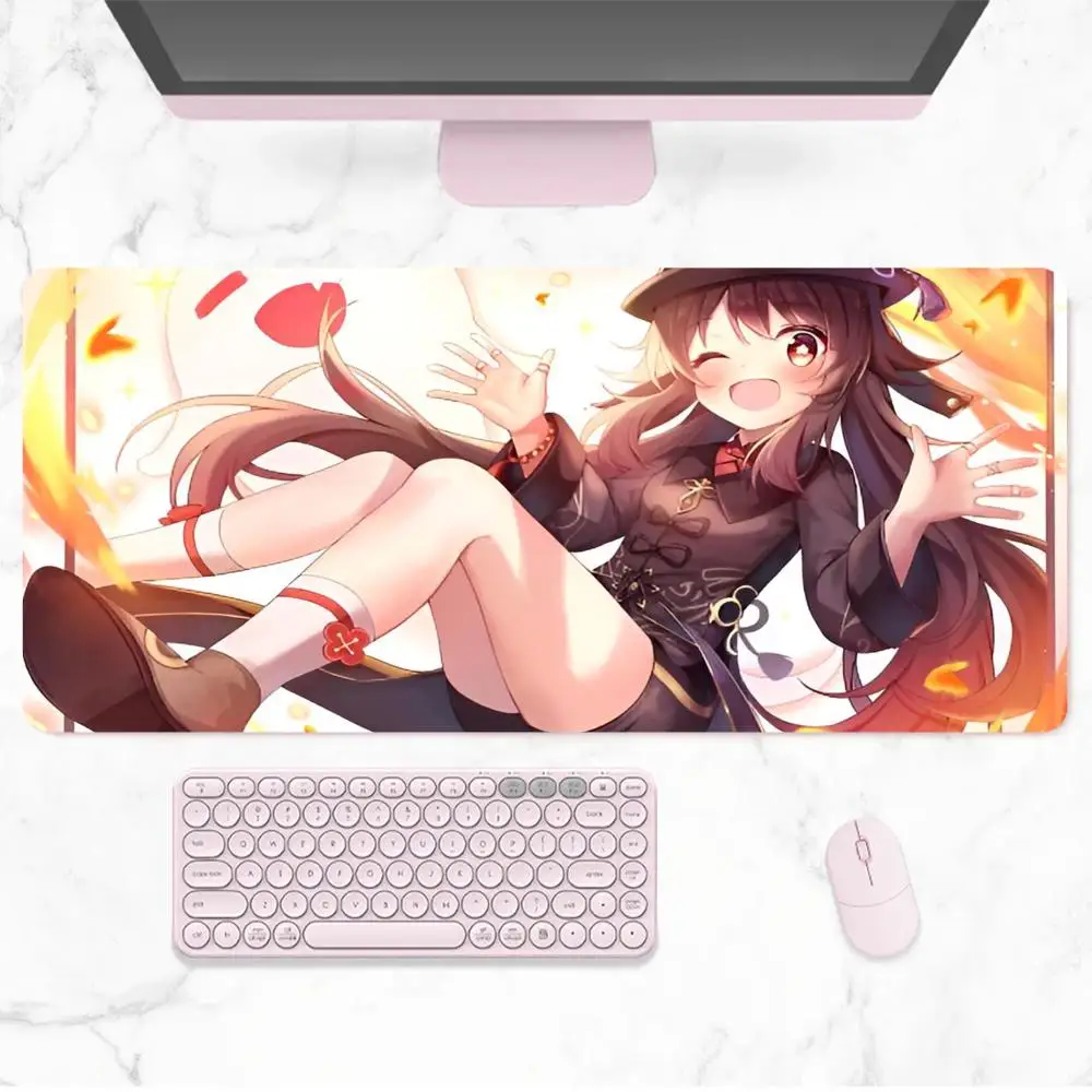 Cute G-Genshins Impacts Hu Tao Mouse Pad Anime Game Mouse Pad Computer Desk Pad Office Carpet Laptop Mouse Pad