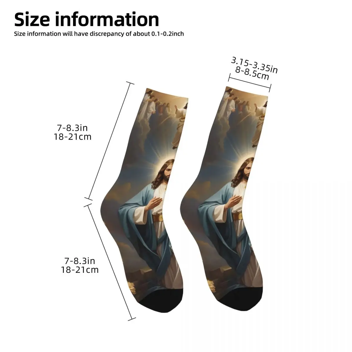 Jesus Unisex 3D Print Mens Socks Innovatively Middle Tube Harajuku Sock