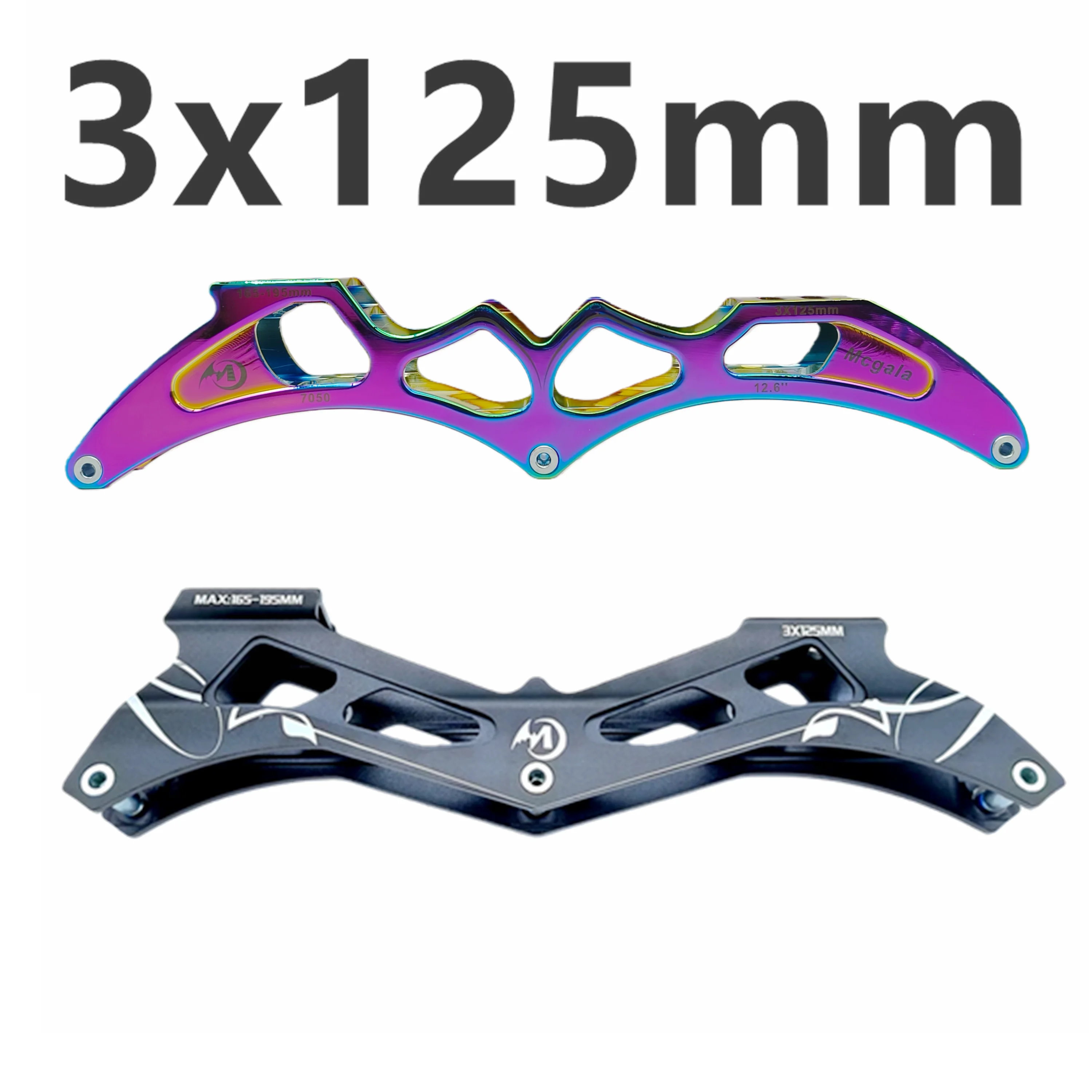 Speed Frame Skate Frame 3x125mm 3-Wheel Frame  mount distance 165-195MM