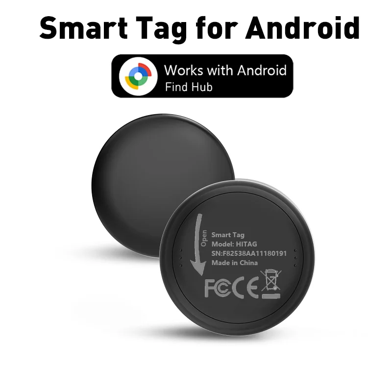 Smart Android Tracker werkt met Google's Find Hub-app voor Samsung Moto Finder Items Security Locator Beschermende schaal Optioneel