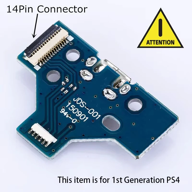 10 PCS PS4 USB Charge Port JDS-030/JDS-011 & 12 Pin, JDS-001 & 14 Pin, FJDS-055 & 12 Pin Connector Cable Replacement