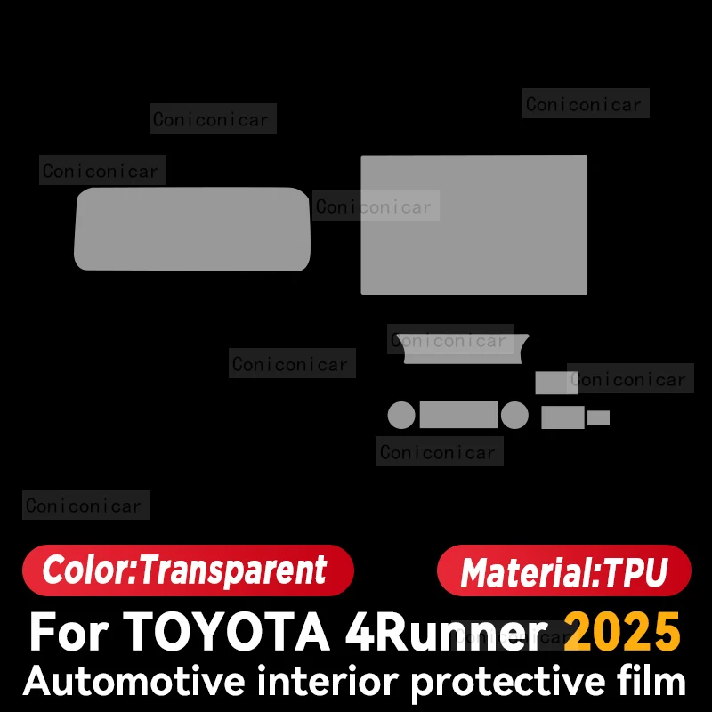 For TOYOTA 4Runner 2025 Car Interior Center Console Screen Protective Film Anti-scratch Repair Sticker Accessories