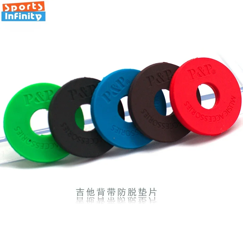 1pc Bass Guitar Strap Anti Slip Pad Ukulele Anti-falling Rubber Pad Strap Tail Nail Lock Wooden Guitar Tail Nail Buckle