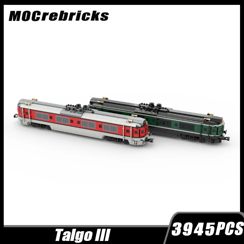 Intercity Transportation Spanish Multiple Unit Train MOC Building Block Motorized Railway Assembly Model Brick Toys Gifts