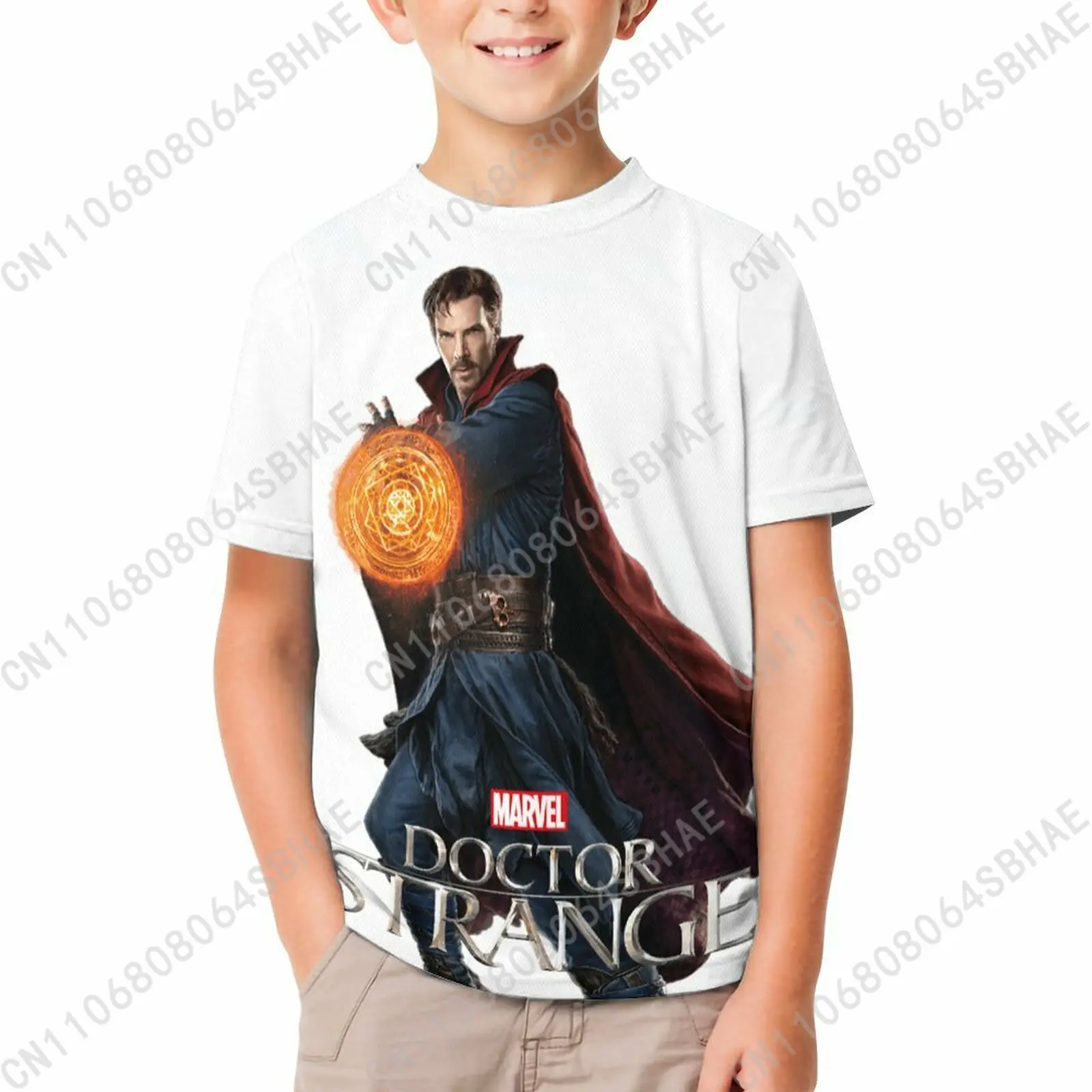 

Marvel Doctor Strange T Shirt Boy Girl Short Sleeve Print Cotton TShirt Comfortable Crew Neck Children Child Tee Cosplay