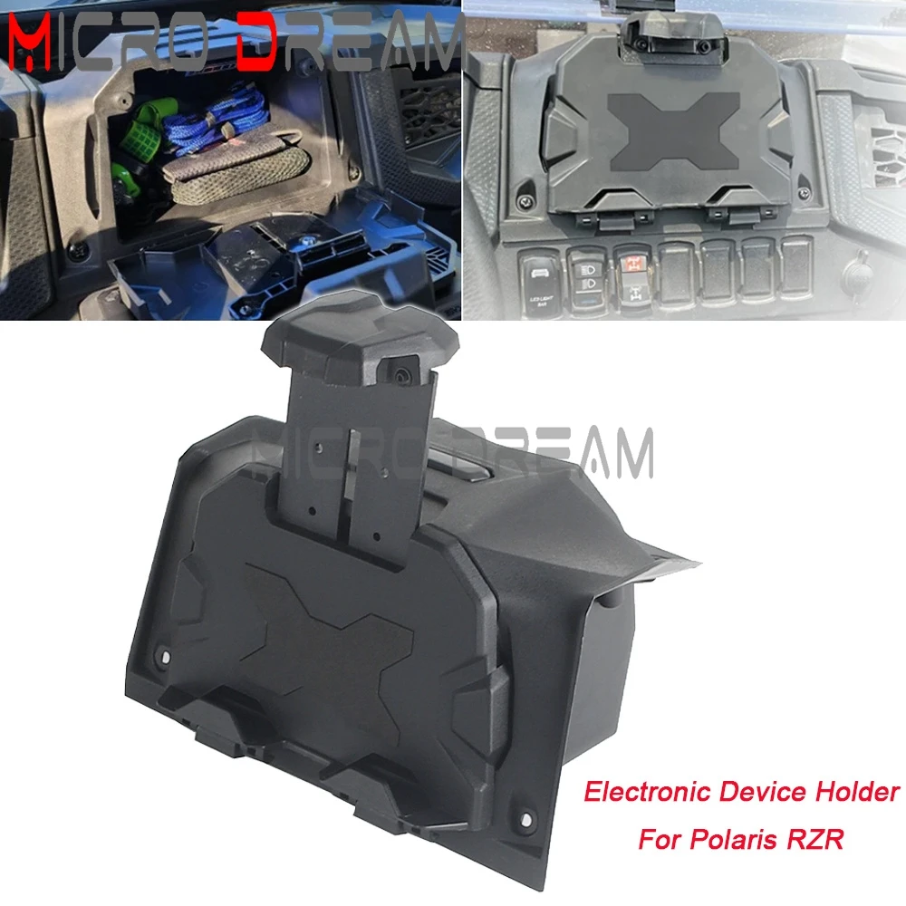 For Polaris RZR ATV Utv Mount Storage Box Electronic Tablet Device Holder For Polaris RZR 1000 XP XP4 Turbo Trail 1000 S 19-23