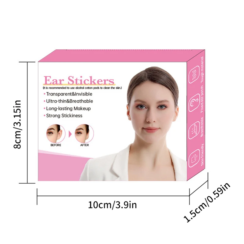 30/60 Patches Invisible Protruding Ears Correctar Tape Ear Aesthetic Correctar Elf Ear Stickers Ear Correction Patch Makeup Tool