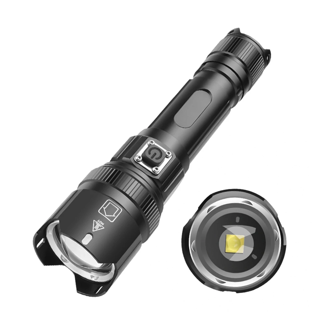 5000mAh XHP120 9-core LED Flashlight Zoom USB Rechargeable Most Powerful XHP50 XHP99 Torch 18650 26650 Handheld Light