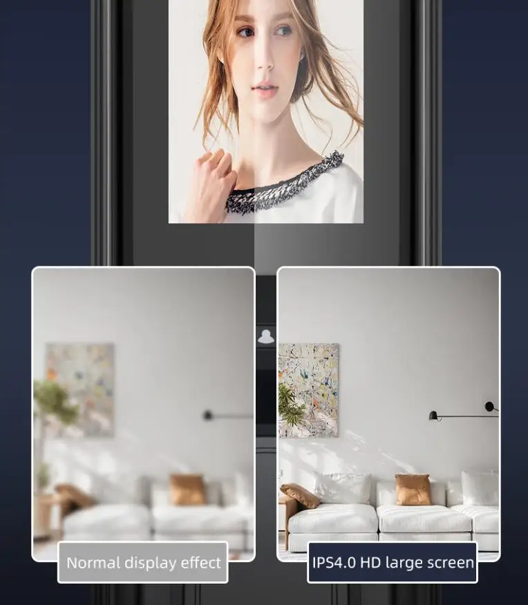 Tuya Fully Automatic Smart Door Lock with 3D Face & Fingerprint Recognition Security for Aluminum & Wood Doors Wifi Connected view 4